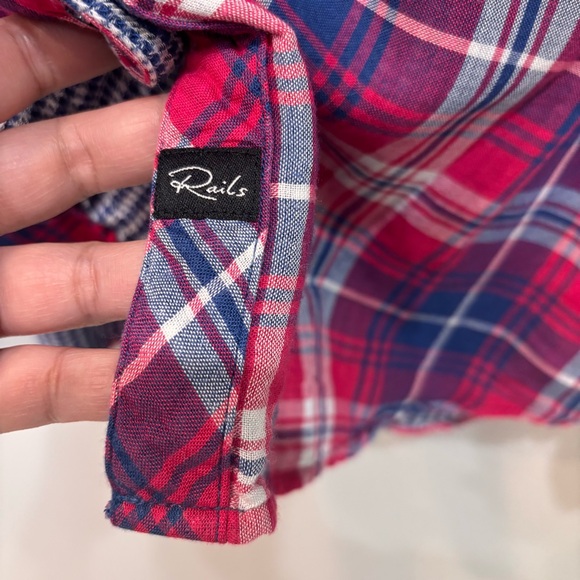 Rails Plaid Button Down Long Sleeve Top Shirt Women’s Size Large - Picture 8 of 15
